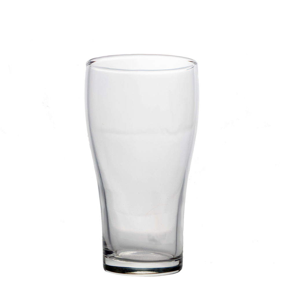 Conical Certified & Nucleated 285ml Beer Glass that could be used with a booze towers beer tower