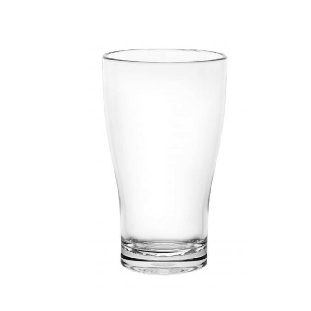 An empty beer glass to be used with a Booze Towers Beer tower